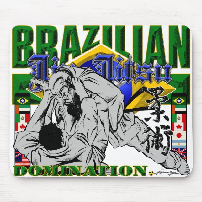 BJJ Mouse Mouse Pad (Front)
