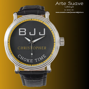 BJJ Personalized Black Choke Time Jiu Jitsu Watch