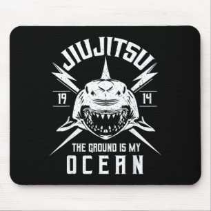 BJJ Shark - Brazilian Jiu Jitsu and Grappling Mouse Pad