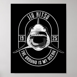 BJJ Shark - Brazilian Jiu Jitsu MMA Grappling Poster
