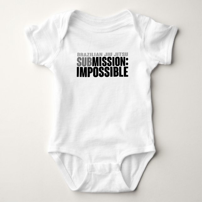 BJJ: SubMission Impossible Baby Bodysuit (Front)