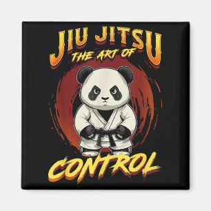 BJJ The Art Of Control - Grappling Jiu Jitsu Panda Magnet