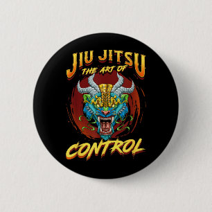 BJJ The Art Of Control - Grappling Jiu Jitsu Tiger 2 Inch Round Button
