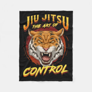 BJJ The Art Of Control - Grappling Jiu Jitsu Tiger Fleece Blanket