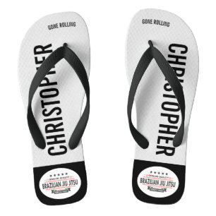 BJJ White Belt Genuine Quality Gone Rolling Flip Flops