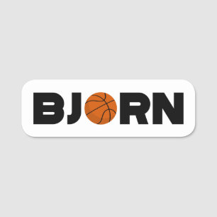Bjorn Basketball Name Tag