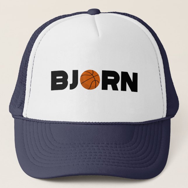 Bjorn Basketball Trucker Hat (Front)