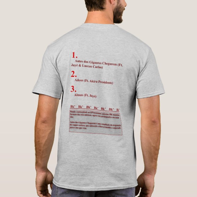 Bk' - Before the Giants Arrive, Vol. 2 T-Shirt (Back)