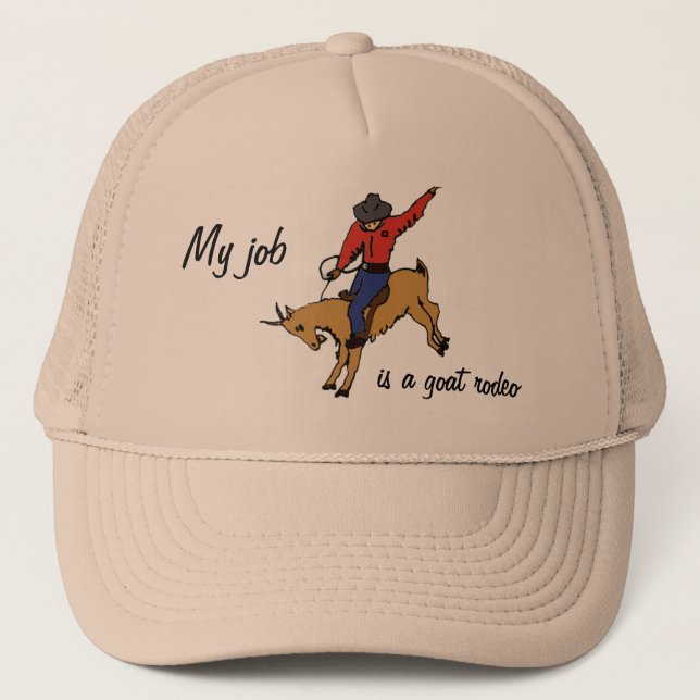 BK- casquette du travail de rodéo de chèvre (Devant)