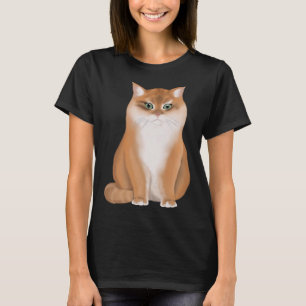 BKH British Short Hair Cat Black Golden Shaded T-Shirt