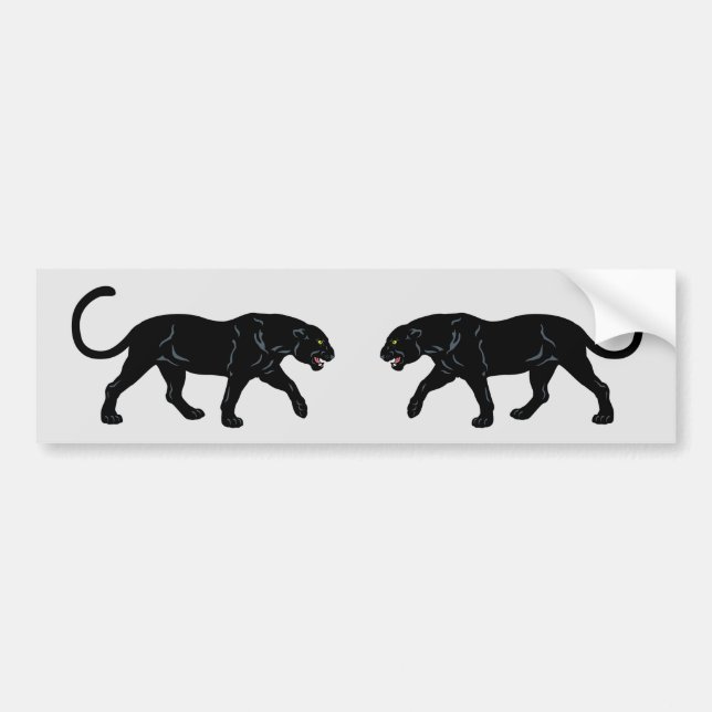 blach panther bumper sticker (Front)