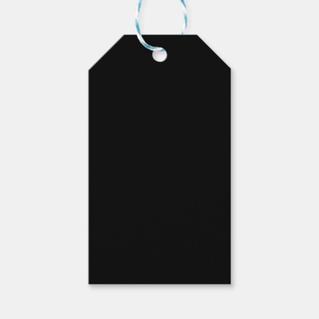 Black #000000, Gravel Gift Tags (Front)