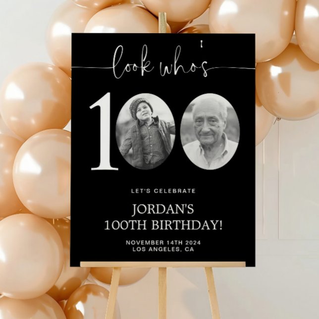 Black 100th Birthday Welcome Poster (Creator Uploaded)