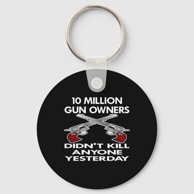 Black 10 Million Gun Owners Kill Keychain (Front)