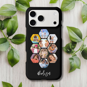 Black 10 Photo Collage Personalized Name