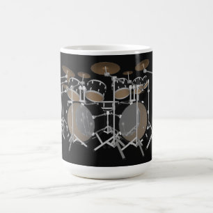 Black 10 Piece Drum Kit - Coffee Mug