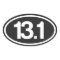 Black 13.1 Sticker (Half Marathon Sticker)