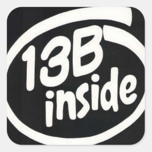 Black 13b Rotary Engine Stickers