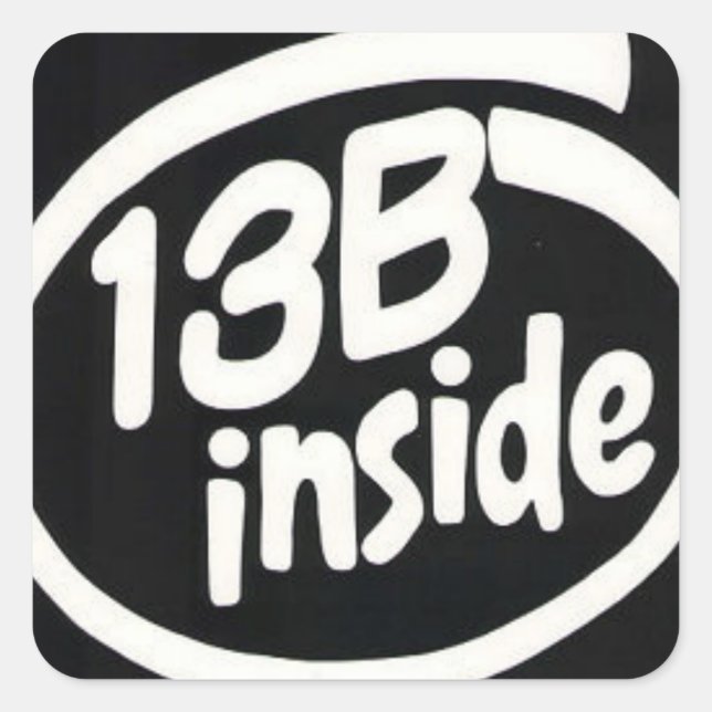 Black 13b Rotary Engine Stickers (Front)