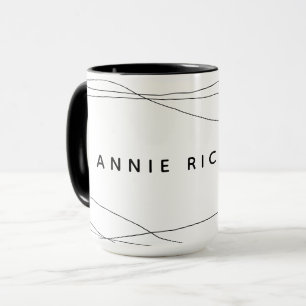 black 15 oz combo mug with name