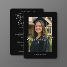 BLACK 2026 | Graduation Invite with Photo