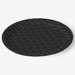 Black 3D mesh Paper Plate