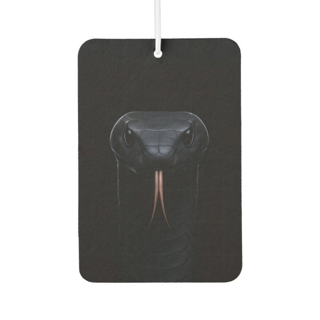 Black 4 Luxe Car Air Fresheners, Black Mamba Air Freshener (Front)