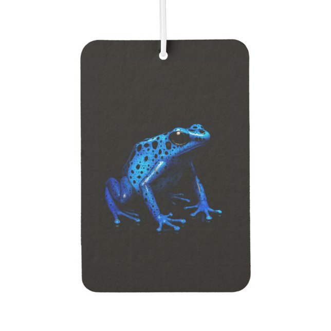 Black 4 Luxe Car Air Fresheners, Blue Frog Freshener (Front)