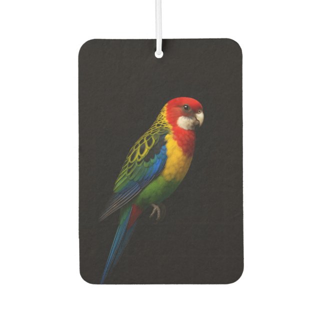 Black 4 Luxe Car Air Fresheners, Eastern Rosella Air Freshener (Front)