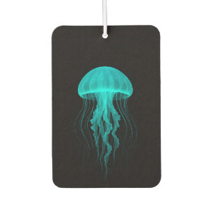 Black 4 Luxe Car Air Fresheners, Green Jellyfish Freshener
