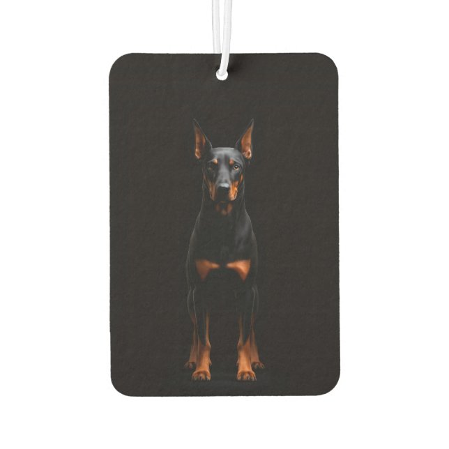 Black 4 Luxe Car Air Fresheners, Guardian Doberman Air Freshener (Back)