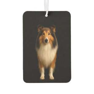 Black 4 Luxe Car Air Fresheners, Loyal Collie Dog Freshener