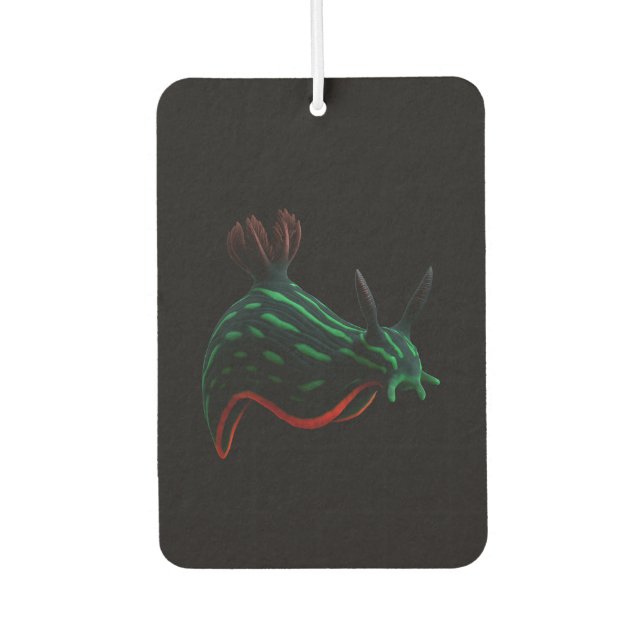 Black 4 Luxe Car Air Fresheners, Neon Sea Slug Air Freshener (Front)
