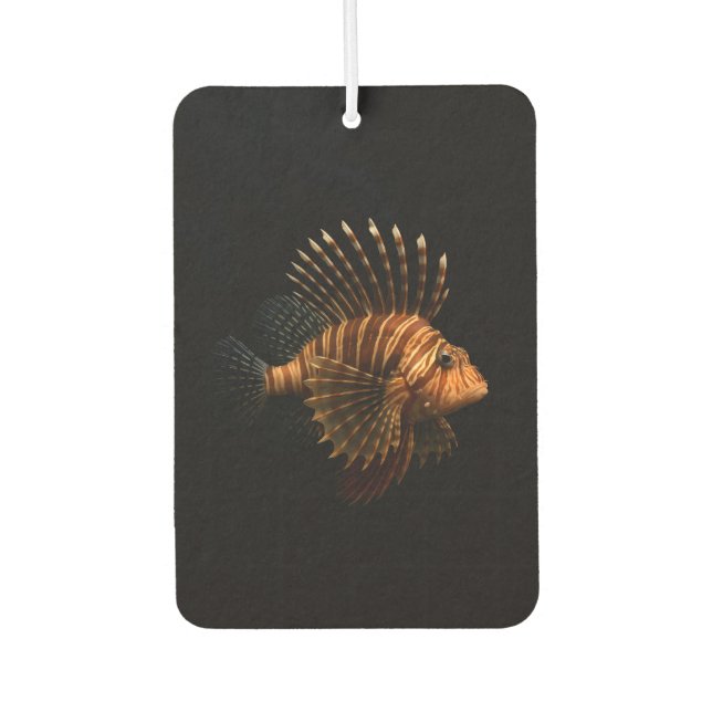 Black 4 Luxe Car Air Fresheners, Red Lionfish Air Freshener (Front)