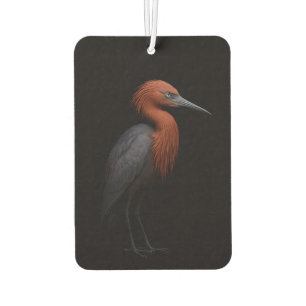 Black 4 Luxe Car Air Fresheners, Reddish Egret Air Freshener