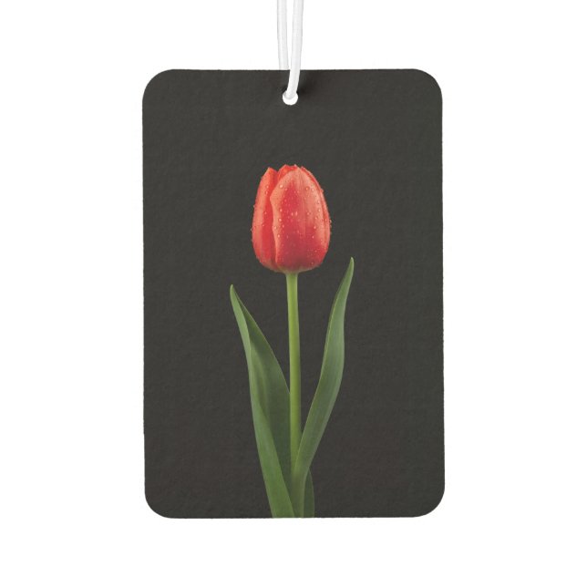 Black 4 Luxe Car Air Fresheners Ruby Red Tulip (Back)