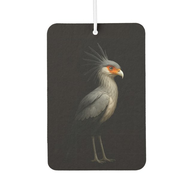 Black 4 Luxe Car Air Fresheners, Secretarybird Air Freshener (Front)