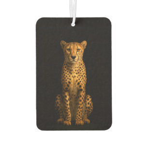 Black 4 Luxe Car Air Fresheners, Sleek Cheetah Freshener