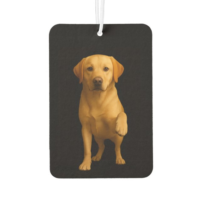 Black 4 Luxe Car Air Fresheners, Tender Labrador Freshener (Back)