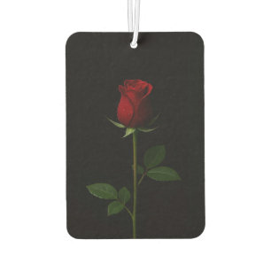 Black 4 Luxe Car Air Fresheners, Velvet Red Rose Air Freshener