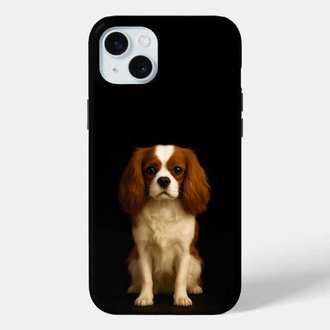 Black 4 Luxe, Cavalier Spaniel iPhone 15 Plus Case-Mate iPhone Case (Back)