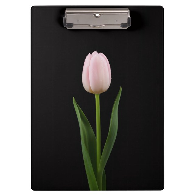 Black 4 Luxe Clipboard, Blush Pink Tulip Clipboard (Front)