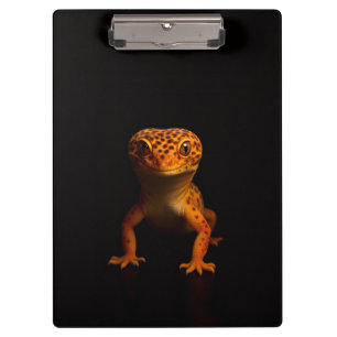 Black 4 Luxe Clipboard, Gecko Leopard Lizard Clipboard