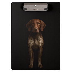 Black 4 Luxe Clipboard, German Pointer Dog Clipboard