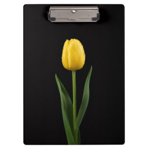 Black 4 Luxe Clipboard, Golden Yellow Tulip Clipboard