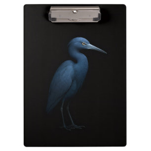 Black 4 Luxe Clipboard, Little Blue Heron Clipboard