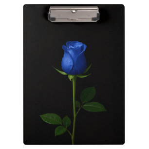 Black 4 Luxe Clipboard, Midnight Blue Rose Clipboard