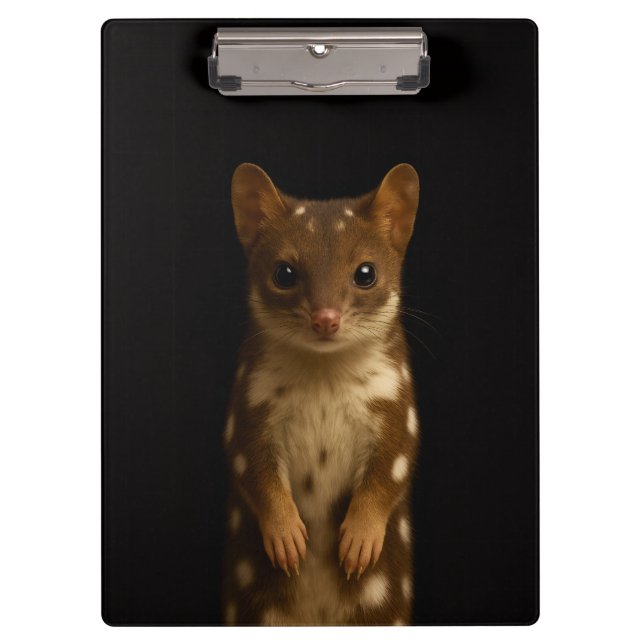 Black 4 Luxe Clipboard, Sweet Quoll Clipboard (Front)