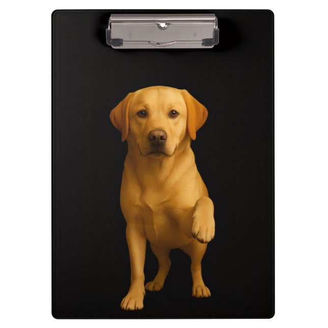 Black 4 Luxe Clipboard, Tender Labrador Clipboard (Front)