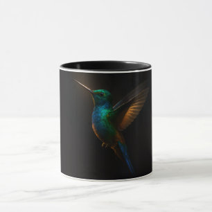 Black 4 Luxe Combo Mug with Flying Hummingbird